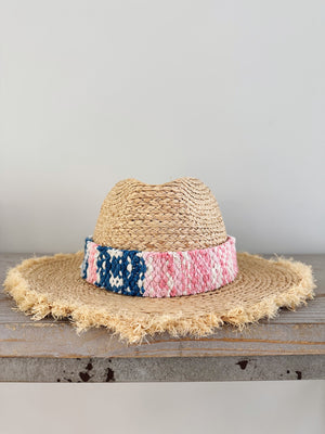 Orijinal Kilim Raffia Fringe Hat