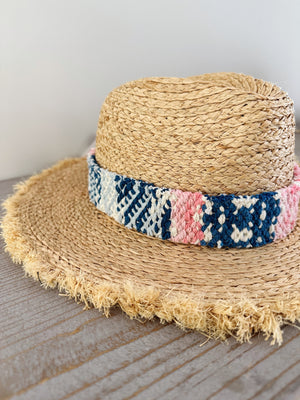 Orijinal Kilim Raffia Fringe Hat