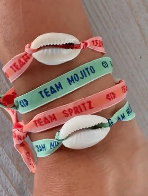 Team Shell Ribbon Bracelet